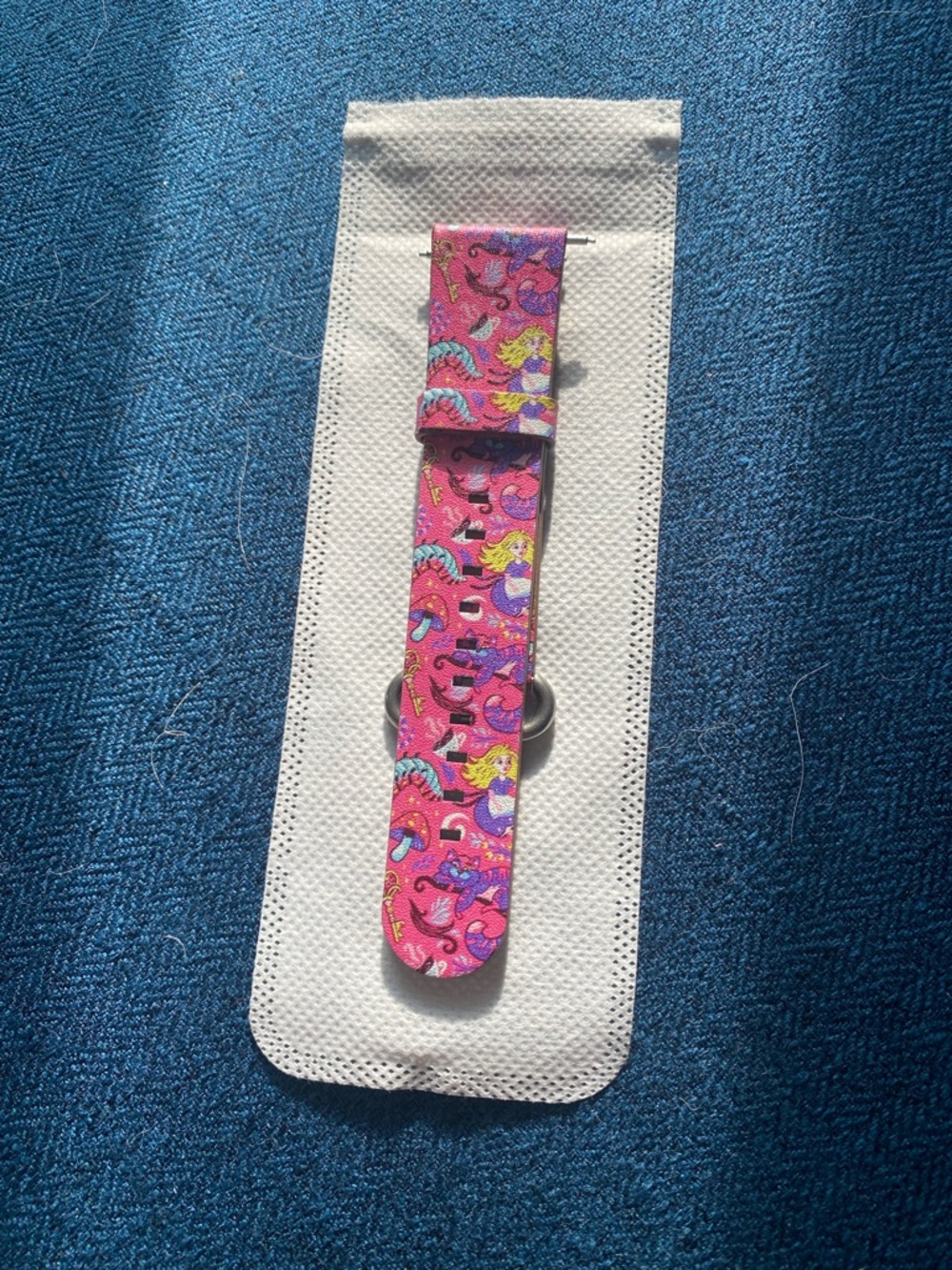 Pink Alice in Wonderland Print Fitbit Band